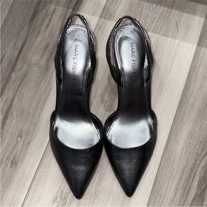 Marc Fisher Black Pointed Toe Heels
